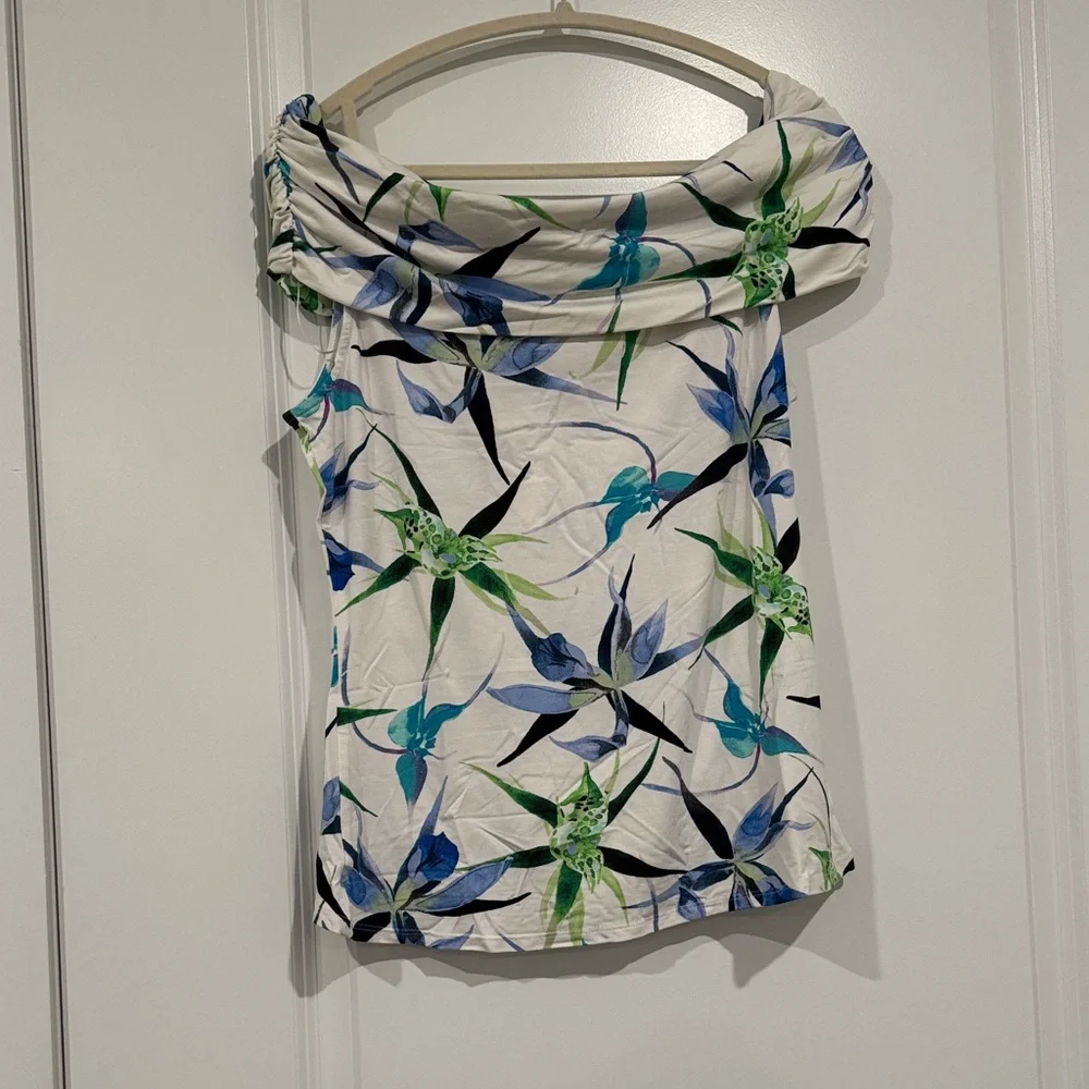 INC Off Shoulder Floral Top | Spring Chic Size L - Picture 6 of 6